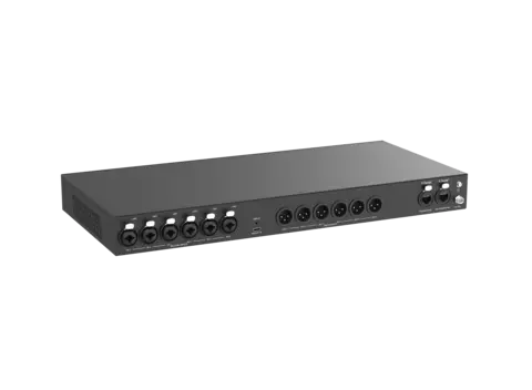 InfoBit - 6x6 Xlr USB-C Dante utvider 6x MIC/LINE IN 48V - 6x LINE UT - 2xRJ45