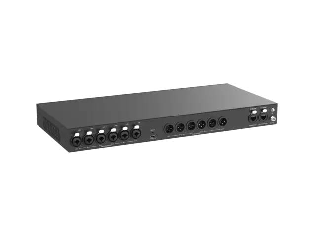 InfoBit - 6x6 Xlr USB-C Dante utvider 6x MIC/LINE IN 48V - 6x LINE UT - 2xRJ45 
