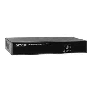 NIVEO 8 Port 1G Switch, Rear PoE+235W, fan, unmanaged 