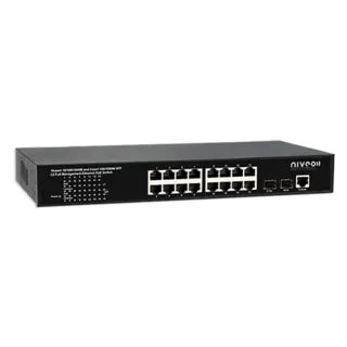 NIVEO 16 Port 1G Switch L2/3  managed, 2x SFP 