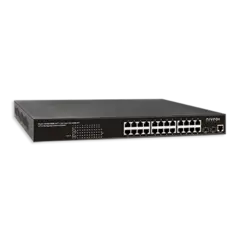 NIVEO 24 Port 1G Switch L2+ mgt, PoE+ 500W, 2x SFP