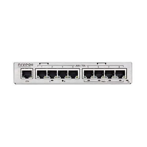 NIVEO 9 Port 1G AVB Switch biamp AVB/Milan,Dante  PoE+ 