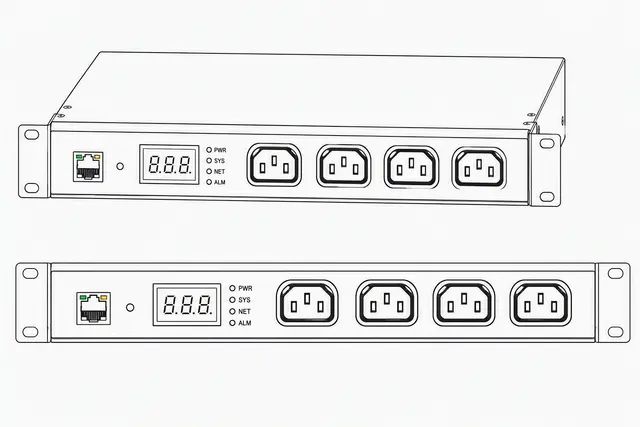 NIVEO 4 Outlet PDU 230V Switched, 16A, 4x C13 