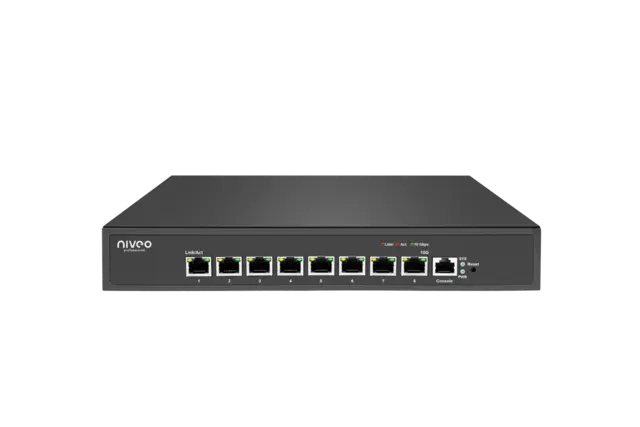 NIVEO 8 Port 10G Switch L2/L3 managed, PoE+ 