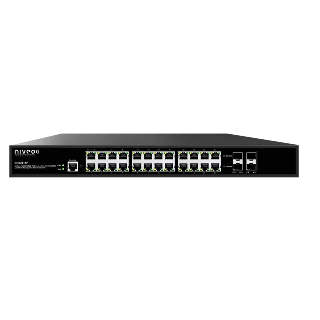 NIVEO 24 Port 1G Switch L2+ managed, PoE+ 400W, 4x SFP 