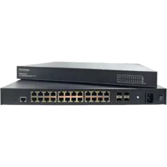 NIVEO 24 Port 1G Switch, Rear L2+ managed, PoE+ 400W, 4x SFP