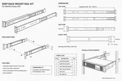 NIVEO UPS Rack Mount Kit Deep rack mount rail kit