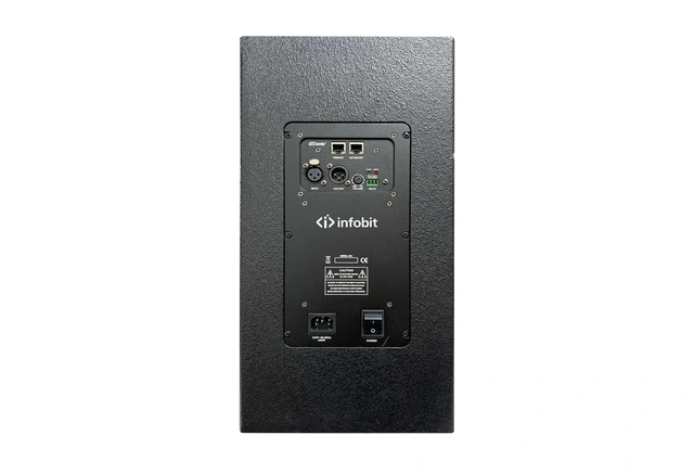 InfoBit - Dante Active Speaker 10” 1xXLR LINE IN- 1x XLR LINE UT - 2xRJ45 