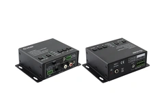 InfoBit - 2x20W Audio Amplifier MIC input 48V (2) RCA, (1) 3.5mm Jack
