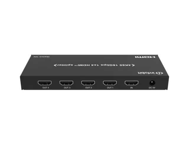 InfoBit - 1×4 HDMI 18Gbps 4K60 Splitter 4K2K@60Hz8-bit RGBYCbCr 4:4:4/YCBCR4:2:2 