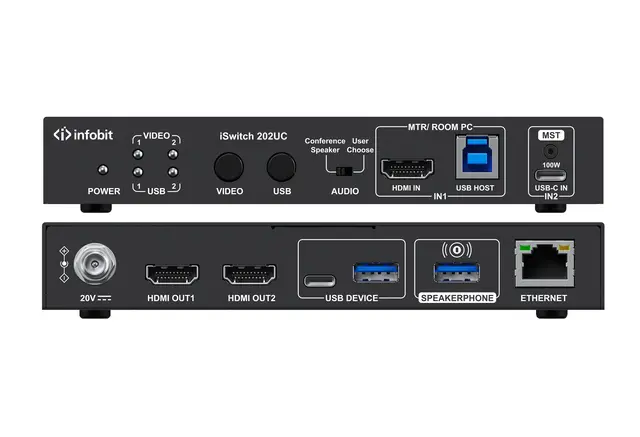InfoBit - HDMI+USB-C KVM Switcher KIT 1xHDMI,1xUSB-B,1xUSB-C 60W 