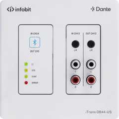 InfoBit -Dante wall panel Bluetooth BT 5.3 1xMJ/RCA INN 1XMJ/RCA UT