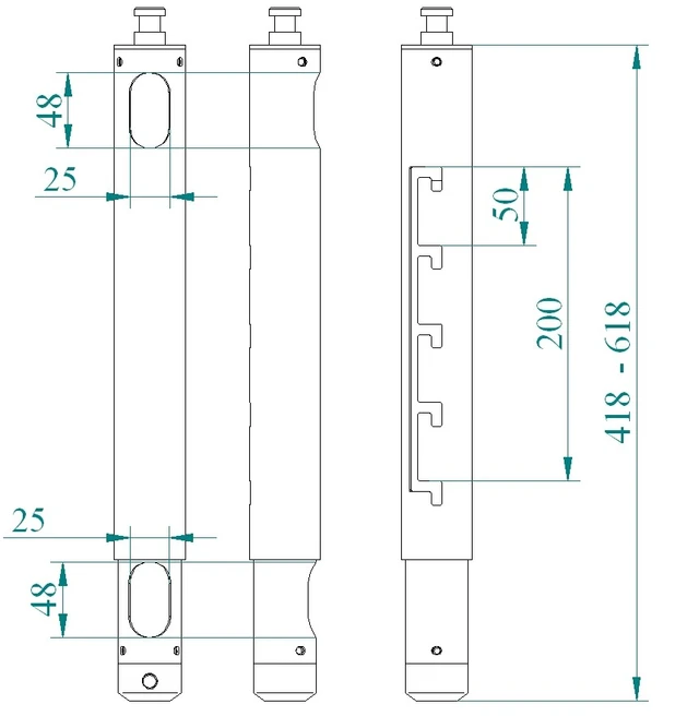 Euromet 400-600 mm forlenger for Arakno, hvit 