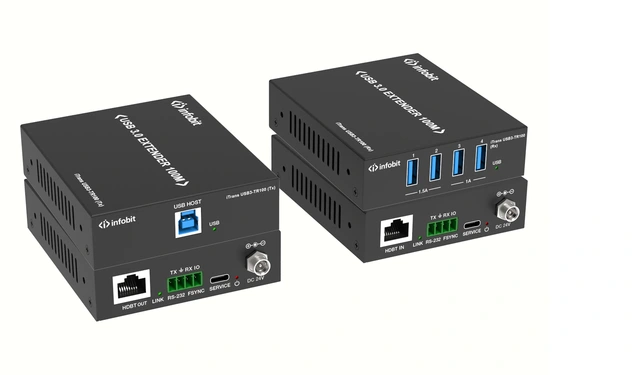 InfoBit - iTrans USB3.0 5gb ekstender 100M HDBT3.0 USB3.0 POC 5GBIT 