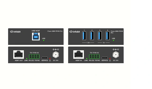 InfoBit - iTrans USB3.0 5gb ekstender 100M HDBT3.0 USB3.0 POC 5GBIT 