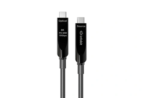 InfoBit -AOC-USB3.1 10m C-C PD60W USB-C/C 3.1 Gen2 FullFeatured LADING 60W