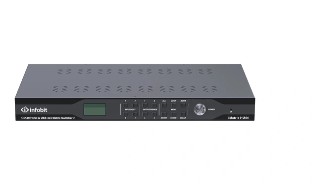 InfoBit - iMatrix HU44 USB/HDMI matrix 4×4HDMI-4× 4USB-8×8audio/ matrix 