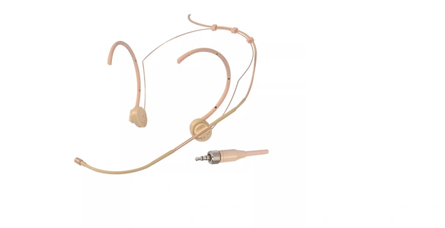 Workpro -  beige hodebøylemikrofon 3.5 mm minijack with female screw. 
