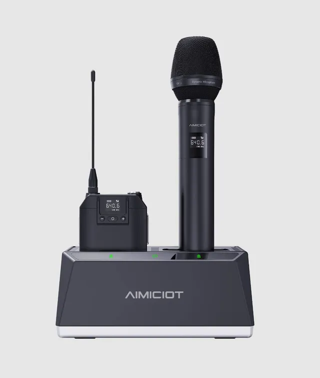 Aimiciot - Charging dock Lade dock for 2 stk mikrofoner 