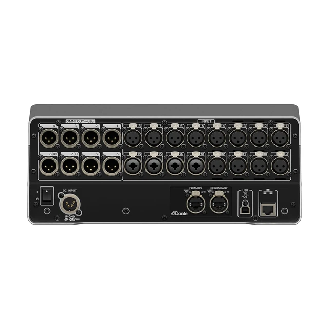 Yamaha Digital mixer, 16 + 1 ST, 2 FX Return. 6 AUX, 2 MTRX, 2 FX. Dante 