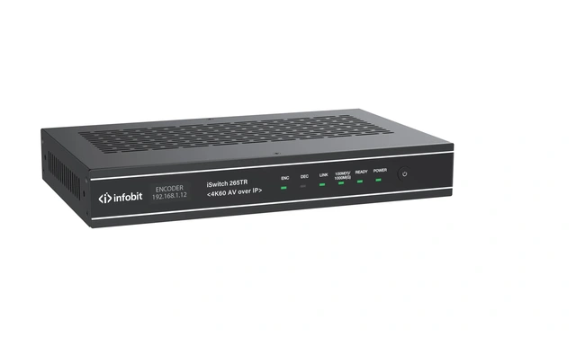 InfoBit - iSwitch 265TR - Transceiver Enc/Dec - KVM - 4K60HZ 1G Nettverk 
