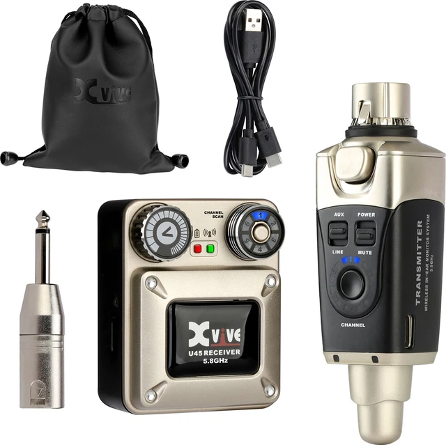 Xvive - U45 WL In-Ear System 5,8GHz WL TX/RX >30m >5t batteri 