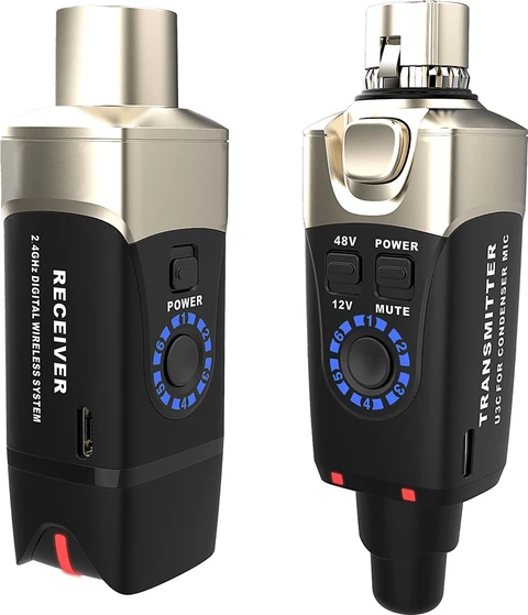 Xvive - U3C Microphone Condenser 2,4GHz XLR WL TX/RX >30m >5t batteri