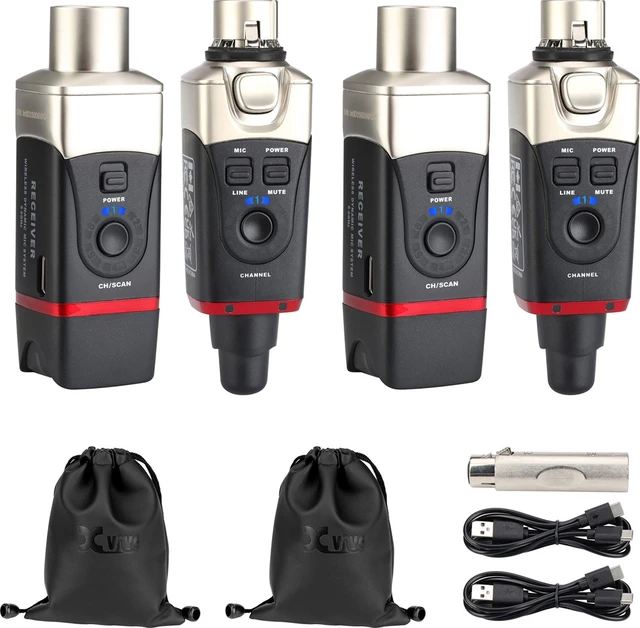 Xvive - U35D Dual WL System, PA 5,8GHz XLR WL 2xTX/2xRX >30m >5t batteri 