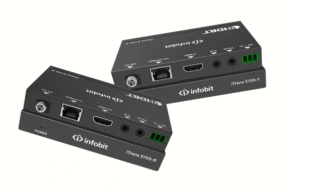 InfoBit - iTrans E70S HDBT Extender sett 40m 4K@30Hz24bit, 70m 1080p@60Hz48 bit 