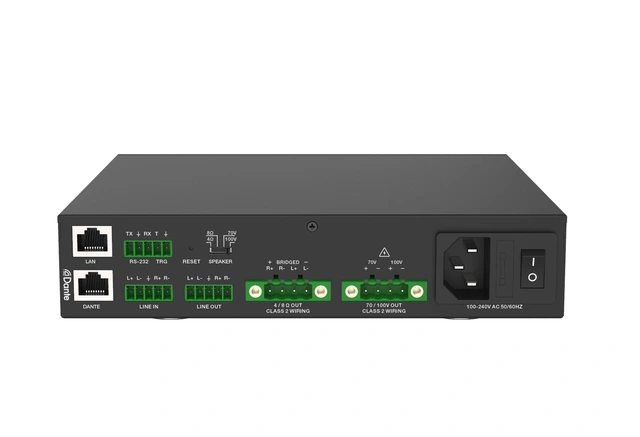 InfoBit - iSound PAD150 2x75W Forsterker Dante 2CH amp 2x75w 4O/8O/70V/100V 