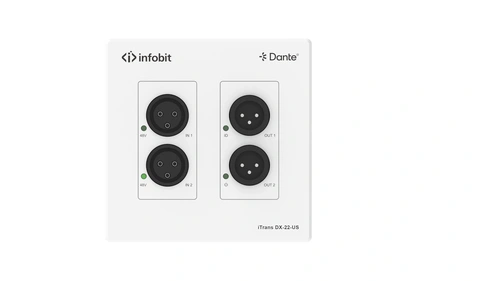 InfoBit - iTrans DX-22-US Dante 2x Xlr In + 2x Xlr Out 2-G-US- poe