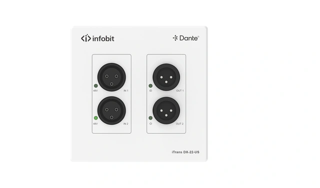 InfoBit - iTrans DX-22-US Dante 2x Xlr In + 2x Xlr Out 2-G-US- poe 
