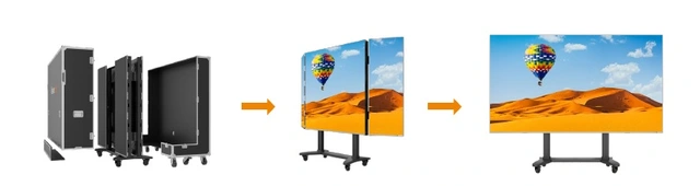 Absen Icon X136 Foldable LED 136" PP1.5 1920x1080 w/Trolley 