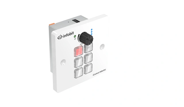 InfoBit - programerbart knappe panel. tcp/ip, 2x rs232, web gui, poe, 