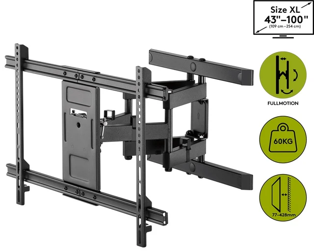 Goobay Wall Mount  Pro FULLMOTION (XL) 800x600 VESA, max. 60 kg, Svingarm 