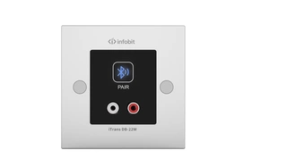 InfoBit -iTrans DB-22W Bluetooth Dante 2CH Bluetooth wallplate