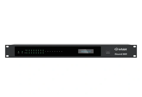 InfoBit - iSound 88D 8x8 Dsp Dante 8 GPI/O Dante 8×8 AE,AFC,AGC,AMC,ANS