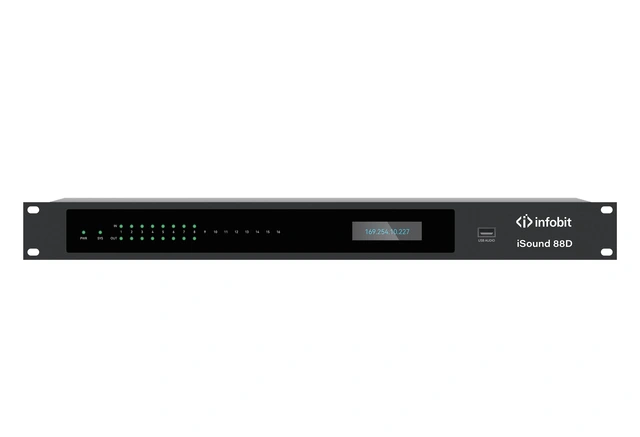 InfoBit - iSound 88D 8x8 Dsp Dante 8 GPI/O Dante 8×8 AE,AFC,AGC,AMC,ANS 