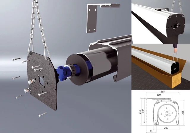 Screenline MOT EVO 16:9 320x189 Sort kas Black case 