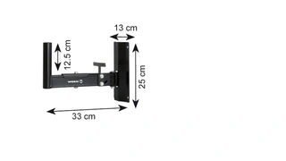 WorkPro - Wallmount bracket 45 KG 2 axes of rotation, pairs