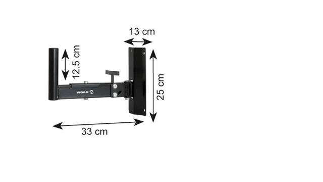 WorkPro - Wallmount bracket 45 KG 2 axes of rotation, pairs 