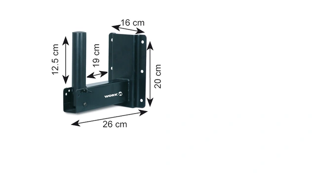 WorkPro - Wallmount bracket 45 KG 90° to 135°. Max Load: 45 Kg pair 