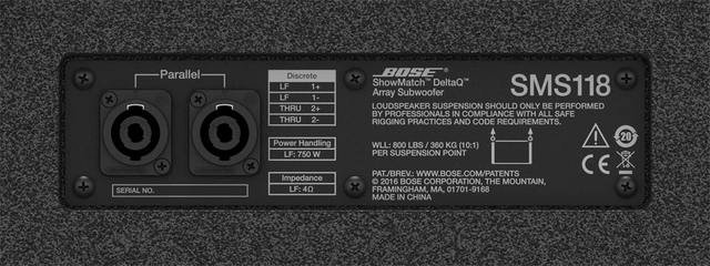 BOSE SHOWMATCH SMS118 DELTAQ ARRAY SUBWOOFER 