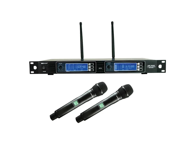 Work 2-kanals mikrofonsystem MR 2200/1 2xhåndholdte mikrofoner, 610 - 640 MHz 