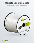 GooBay Høyttaler kabel 100mtr 2 x 2.5 mm², CCA, Hvit