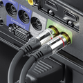 SoneroPremium stereo minijack-phono 1,5m 3.5mm/2xRCA, trippel skjerm, 4.0mm PVC