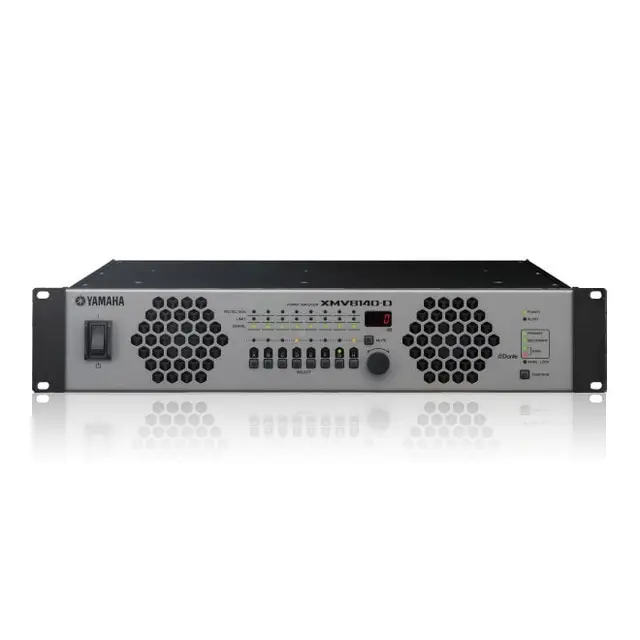 Yamaha effektforsterker.DoublePower 8x125W 100V/70V. 8x140W 8O/4. Dante 