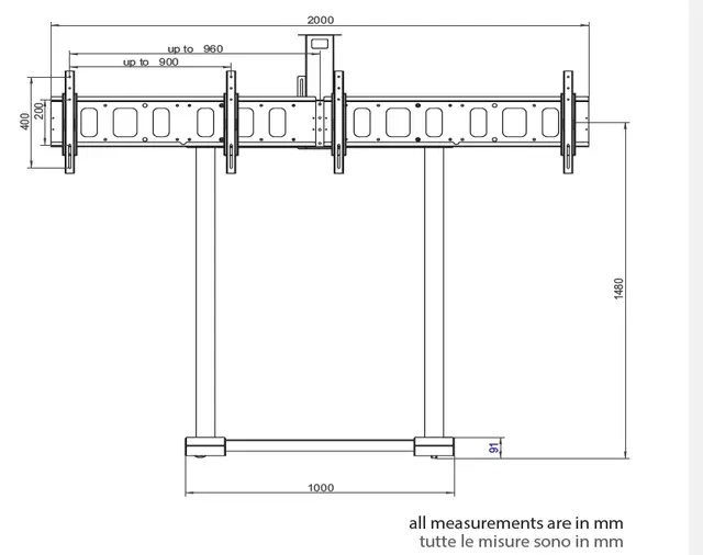 Euromet Scenario Premium max 120 kg, 1x110'' eller 2x55" 